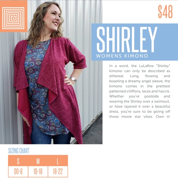 LuLaRoe Shirley Kimono, Med, NWOT - Picture 5 of 5
